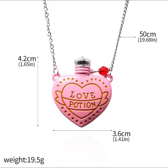 3 For $35 Love Potion Silver Tone Heart Bottle Bohemian Pendant Necklace - Picture 10 of 10